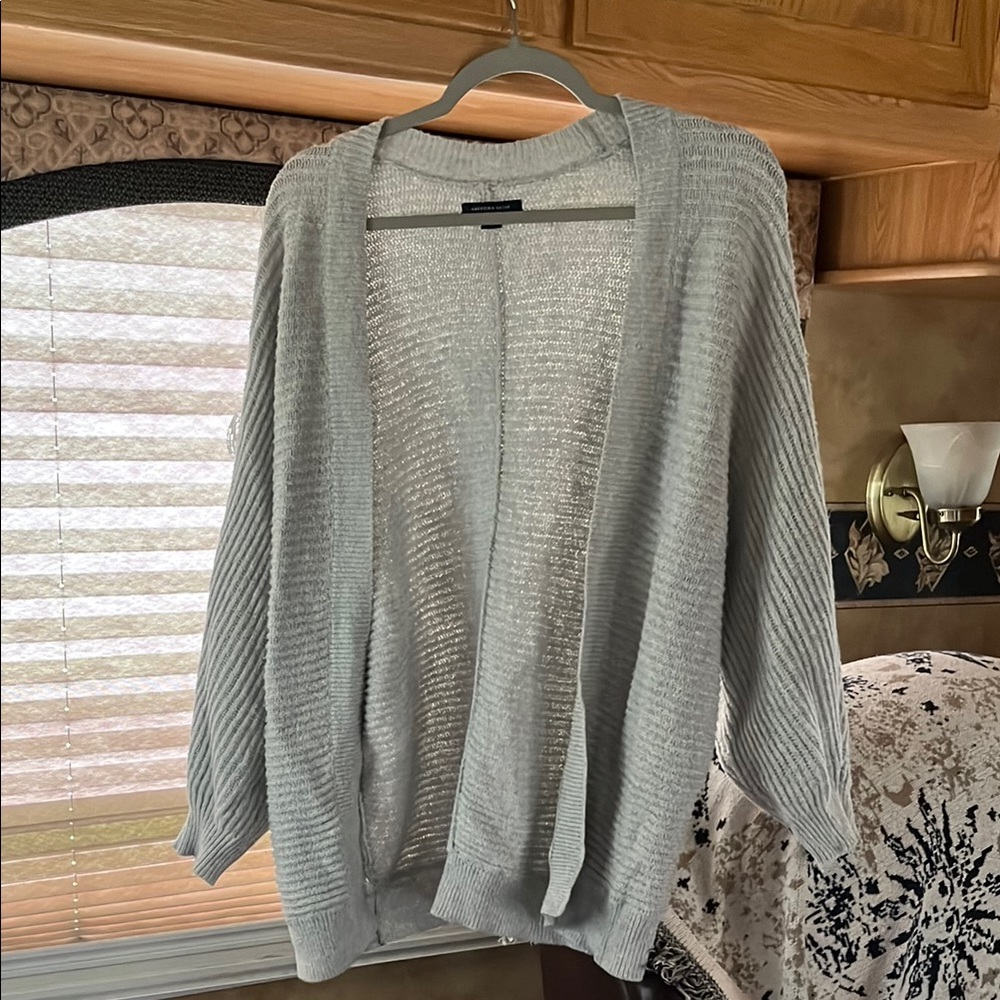 American Eagle Outfitters Gray Sweater Cardigan